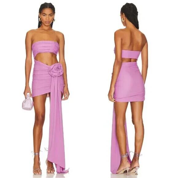 Bahia Maria Mia Mini Dress Small Orchid Lilac Hot Girl Night Out Glam Statement - Picture 1 of 13